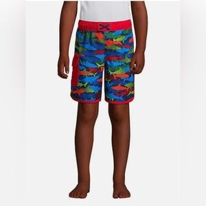 LANDS' END Cargo Pocket Swim Trunks Boy Size XL (14-16) NWT